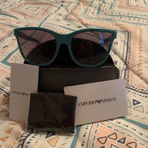 Teal Armani sunglasses